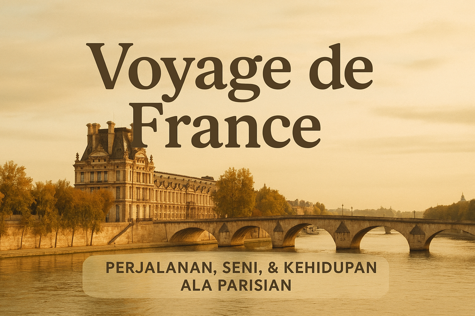 🍷 Voyage de France | Perjalanan, Seni, & Kehidupan ala Parisian